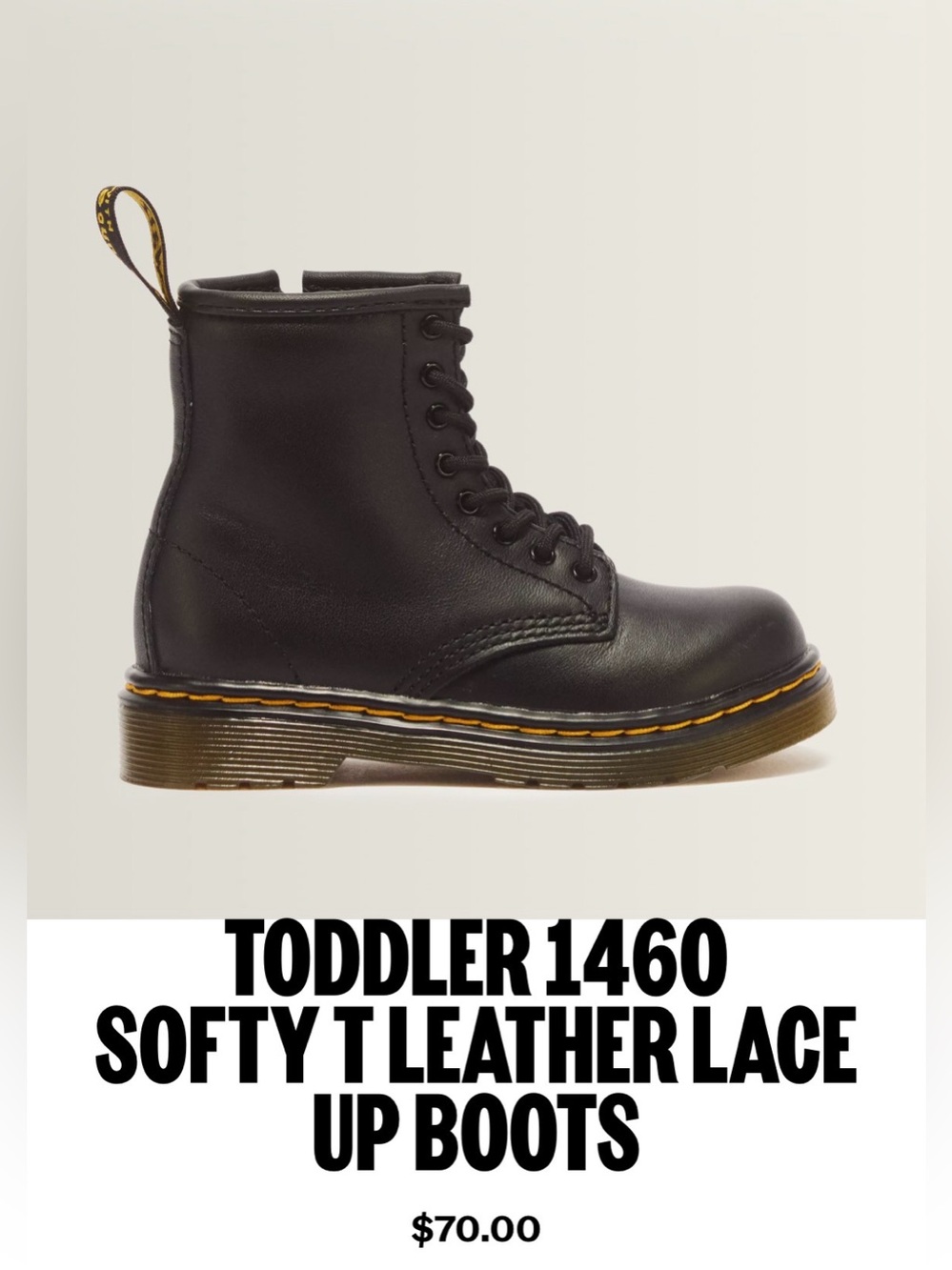 Dr. Martens 1460 Softy T Kids' Boots Size 10 Toddler